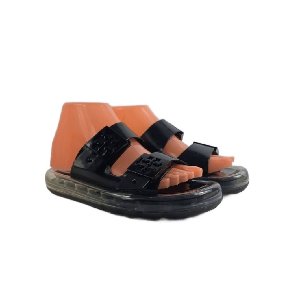 Tory Burch Buckle Bubble Jelly Black Slide Women's Sandal Size 5